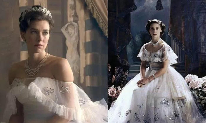 Trong phim, vào ngày sinh nhật của mình, công chúa Margaret có một bức ảnh do Cecil, thợ chụp ảnh hoàng gia chụp tặng.  Nguồn: internet