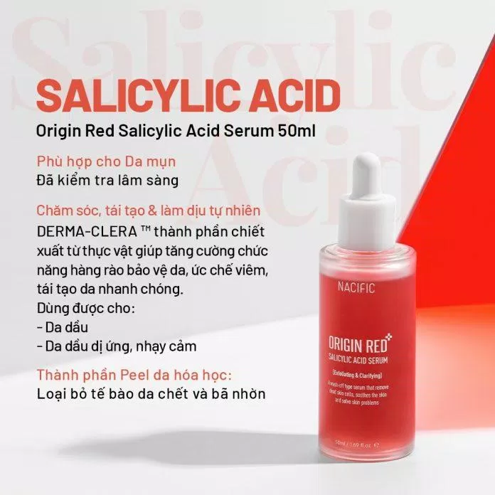 Sản phẩm tinh chất tẩy tế bào chết Nguồn gốc Red Salicylic Acid Serum (Ảnh: internet)