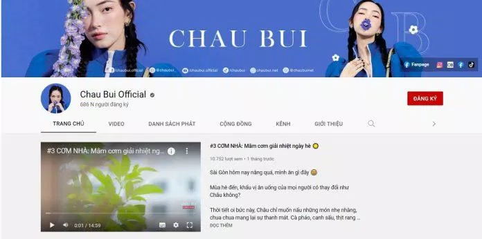 Từ những video của kênh Chau Bui Official, bạn có thể học rất nhiều thứ như thời trang, nấu ăn, thể dục ... Nguồn: internet