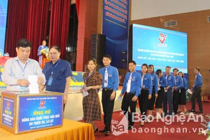 Đại hội Đoàn toàn tỉnh Nghệ An hướng về lũ dân vùng