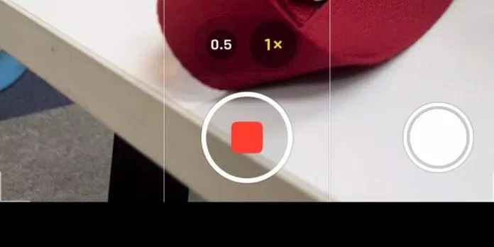 Click White color button to shooting the image in at quay video (Ảnh: Internet)